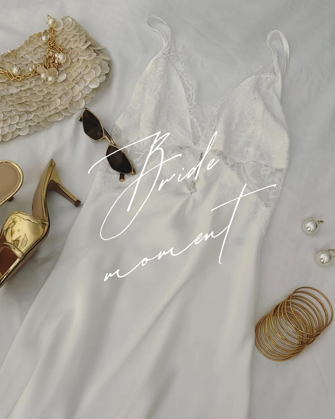 Lune Blanche Midi Robe – Satin with Feathers & Pearl Details