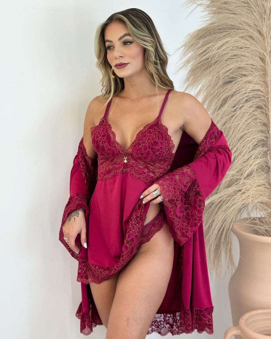 Euphoria Set – Nightdress + Robe & Panty