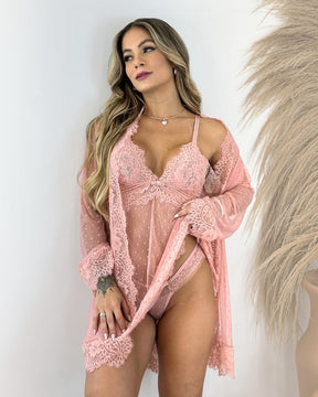 Voile de Paris Set – Chemise + Robe and Panties