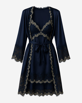 Laurent Opium Set – Nightgown, Robe & Panty