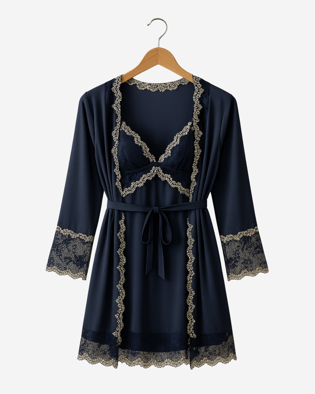 Laurent Opium Set – Nightgown, Robe & Panty